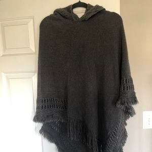 Cozy hooded poncho